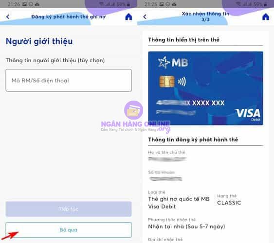 Cách làm thẻ ATM MB Bank online Miễn phí nhận ngay 500k tại nhà